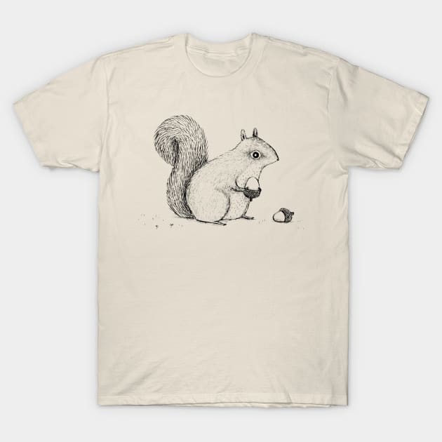 Monochrome Squirrel T-Shirt by Sophie Corrigan